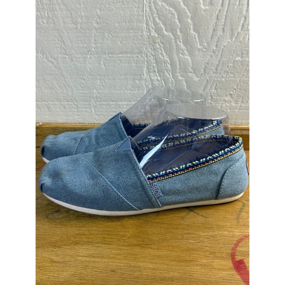 BOBS from Skechers Shoes Women's 7.5 Denim Slip On Casual Comfort Shoes - Picture 3 of 11